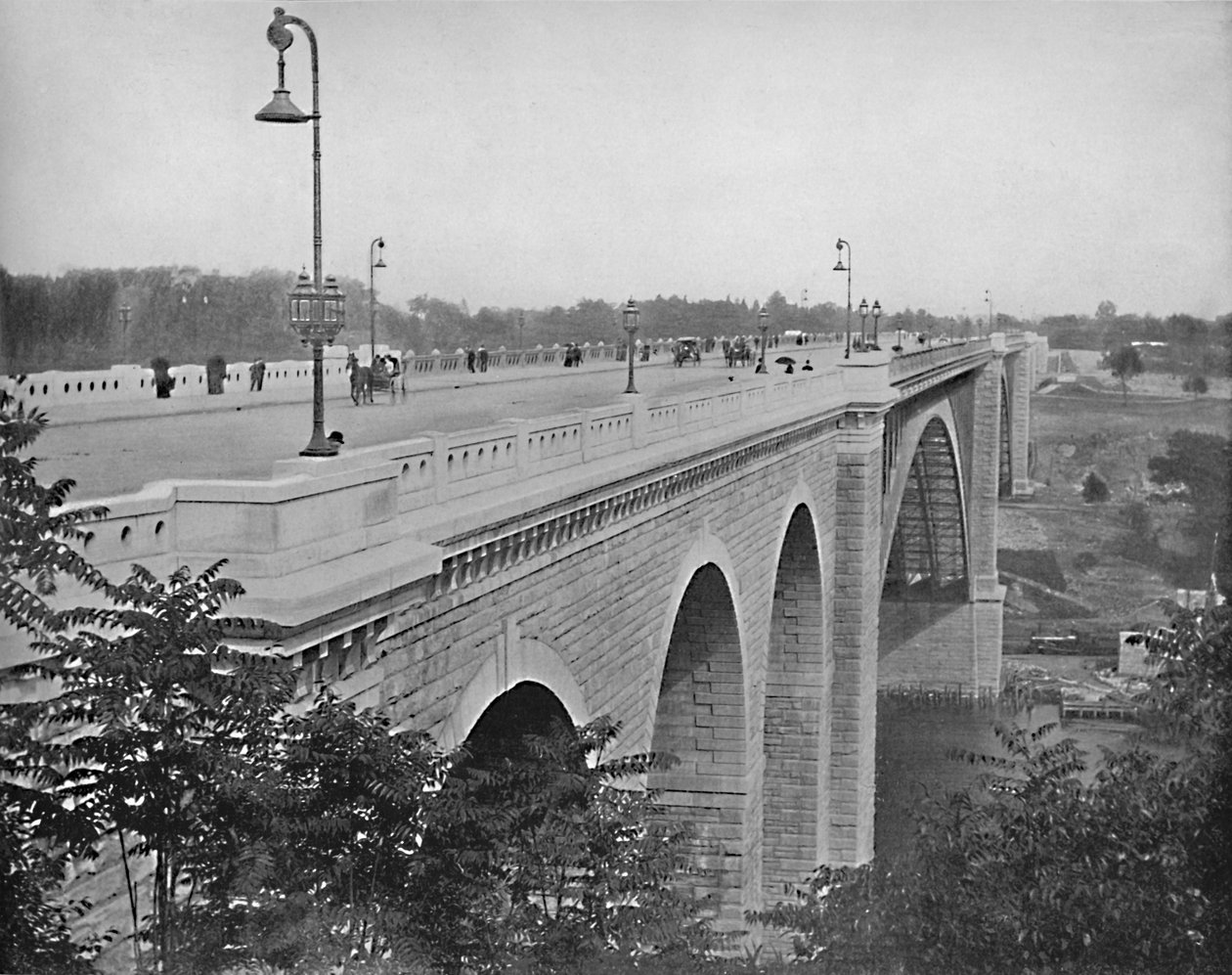 Washington Köprüsü, Harlem Nehri, New York, c1897. by Unbekannt
