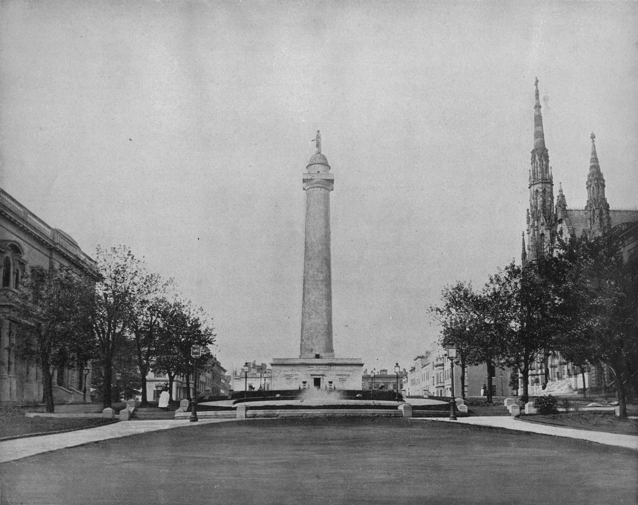Washington Anıtı, Baltimore, c1897. by Unbekannt