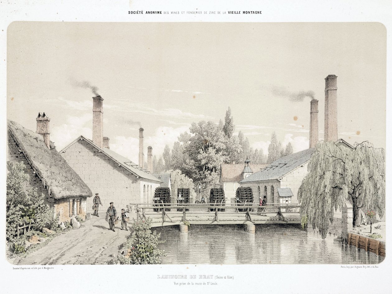 Su Gücü, 1900 Öncesi Haddehaneler (Laminoirs) Bray, Fransa by Unbekannt