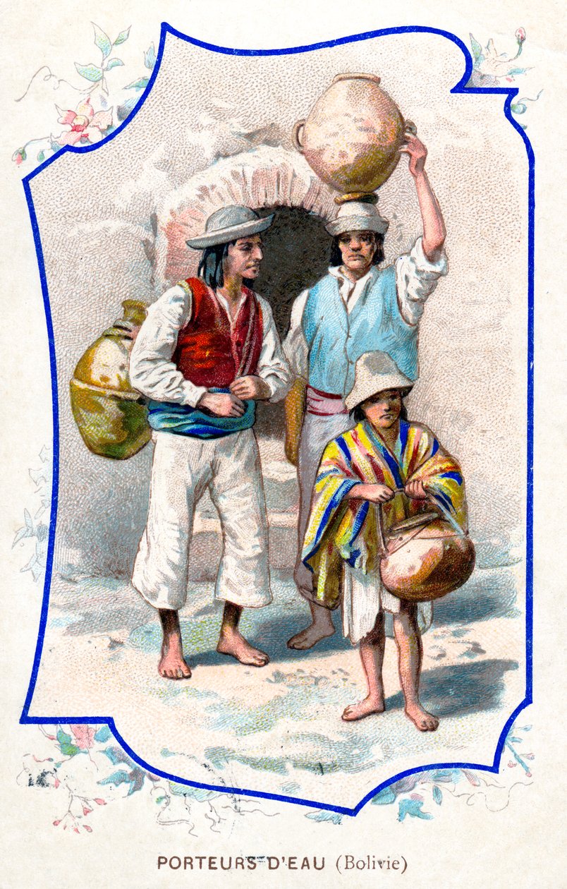 Su taşıyıcıları, Bolivya, 1911 by Unbekannt