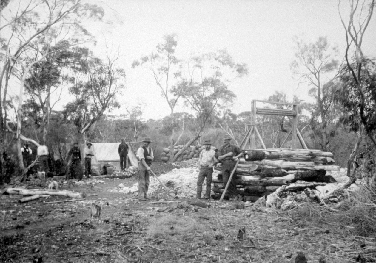 Şelale altın madeni, Boorara, Kalgoorlie, Batı Avustralya, 1896 by Unbekannt