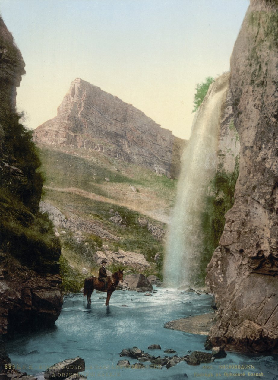 Kislovodsk yakınlarındaki şelale, Rusya, c1895 by Unbekannt