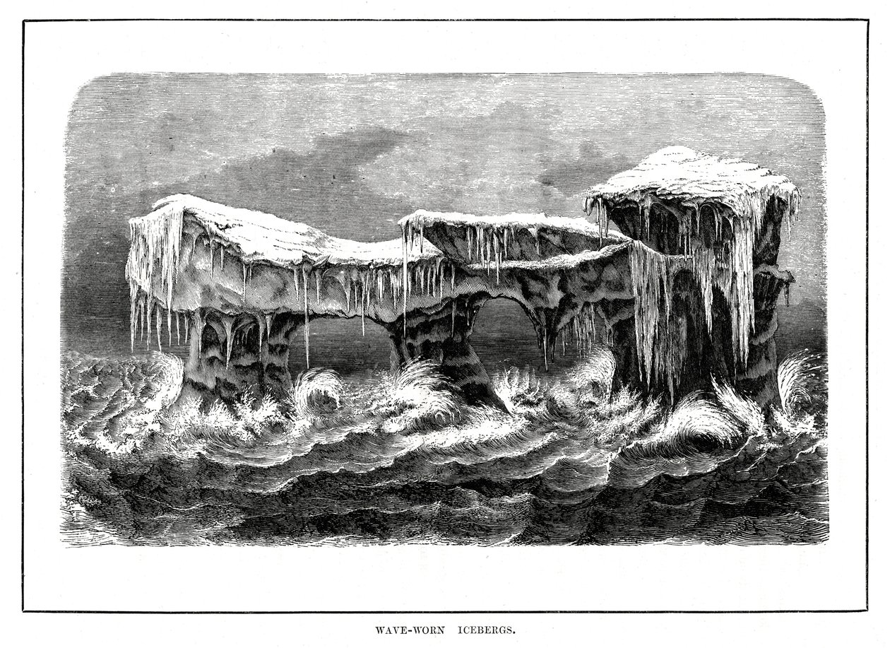Dalga aşınmış buzdağları, 1877 by Unbekannt