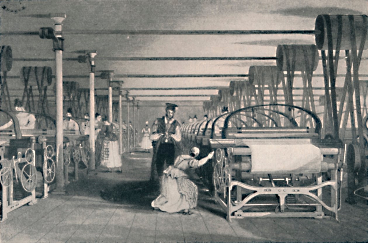 Power Looms ile Dokuma, 1835, 1904 by Unbekannt