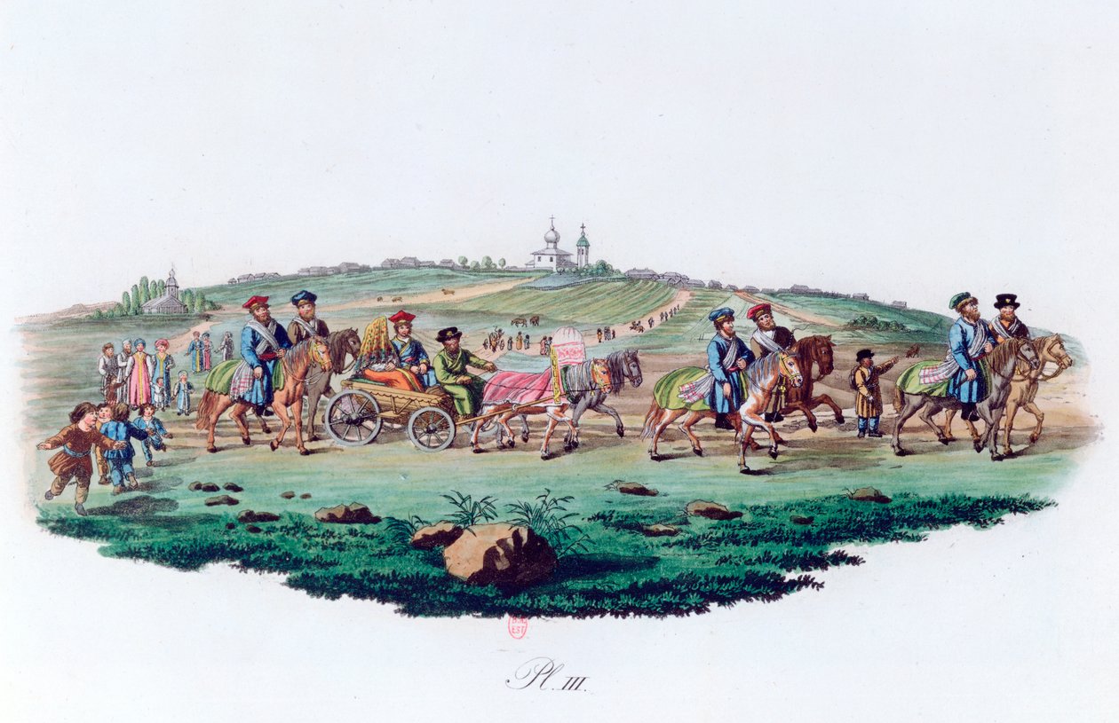 Düğün Alayı, Rusya, 1820 by Unbekannt