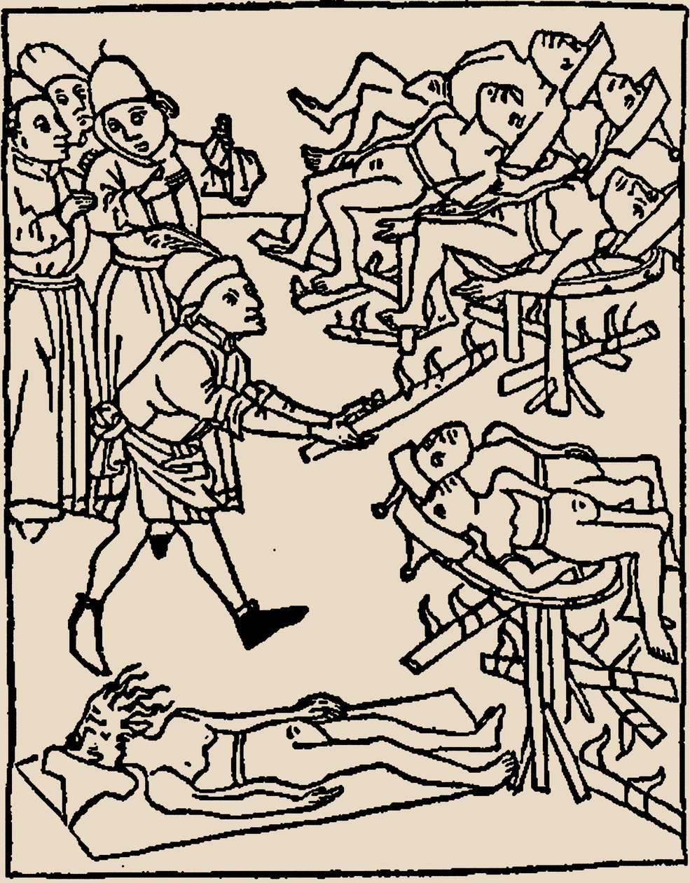 Kuyu zehirlenmesi: Yahudilerin İşkencesi, 1475. by Unbekannt