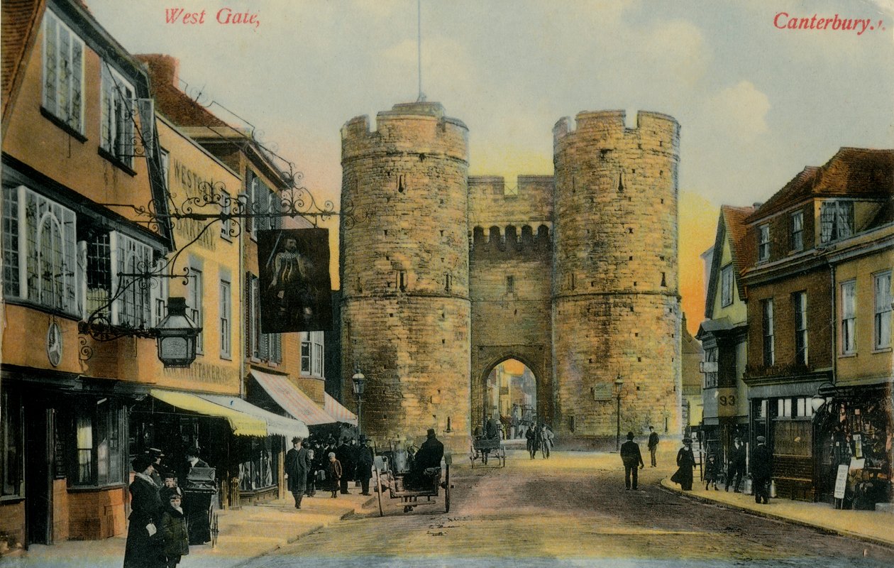 Batı Kapısı, Canterbury, 19. yüzyıl sonu - 20. yüzyıl başı. by Unbekannt
