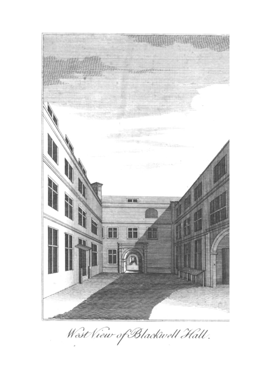 Blackwell Hall Batı Görünümü., c1750-1800 by Unbekannt