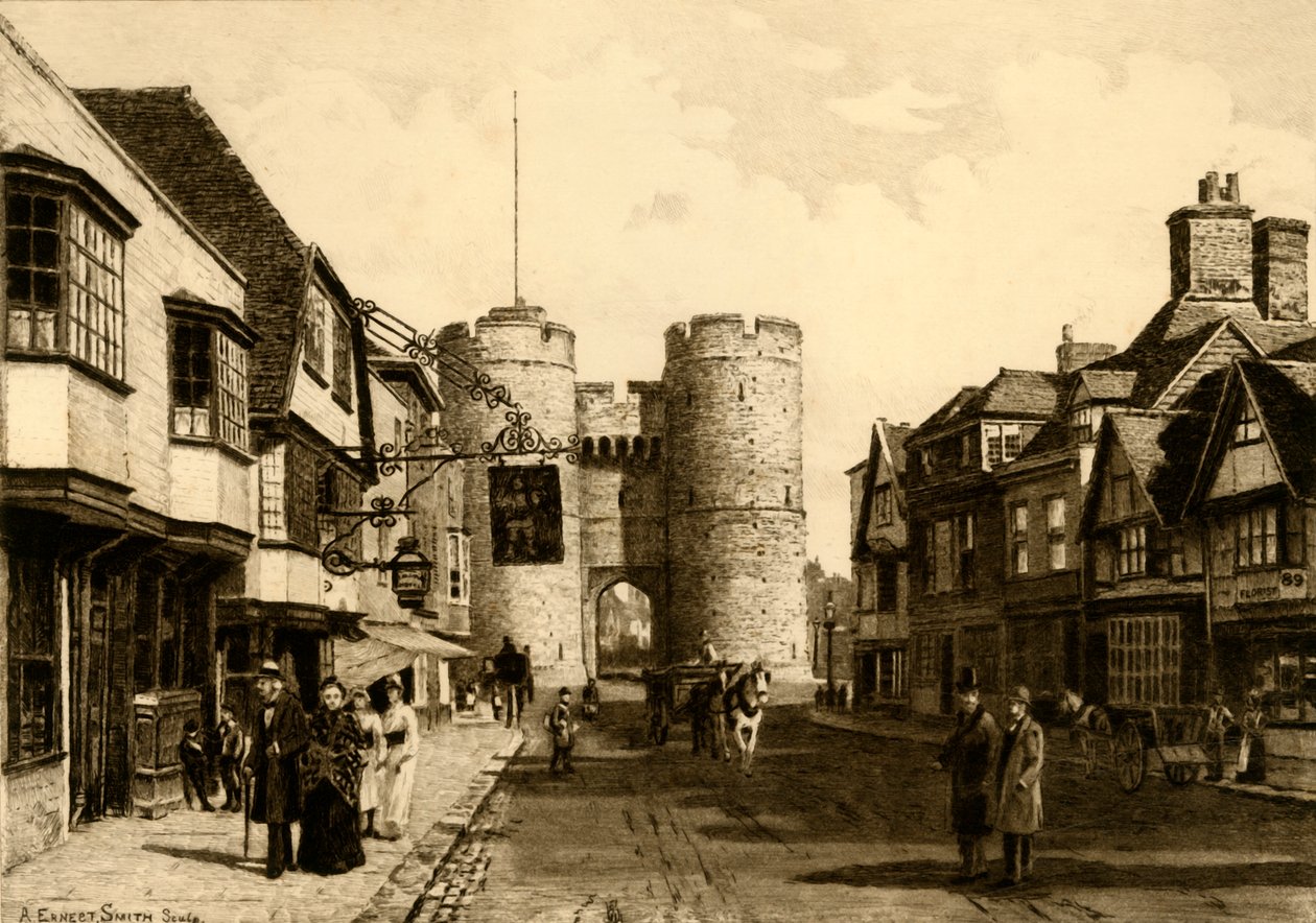 Westgate, Canterbury, 1898. by Unbekannt