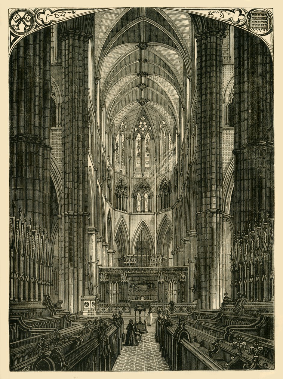 Westminster Abbey: Koronun İç Mekanı, 1881. by Unbekannt