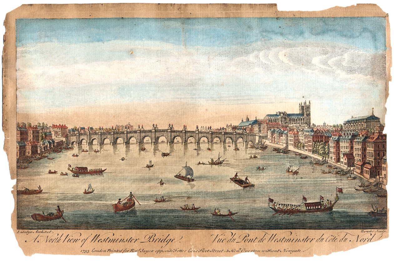 Westminster Köprüsü, Londra, 1753 by Unbekannt