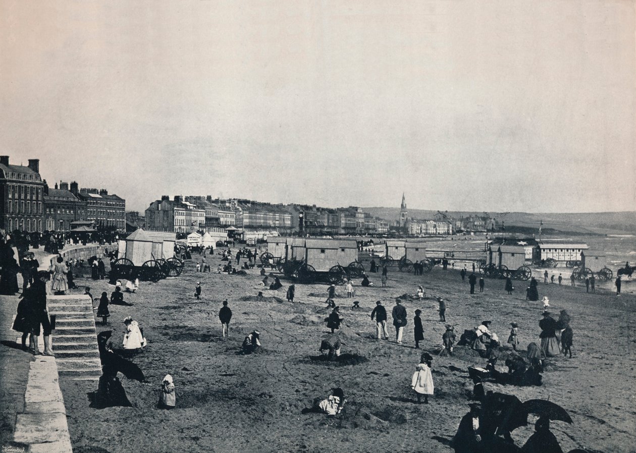 Weymouth - Kasabanın ve Sahilin Genel Görünümü, 1895 by Unbekannt