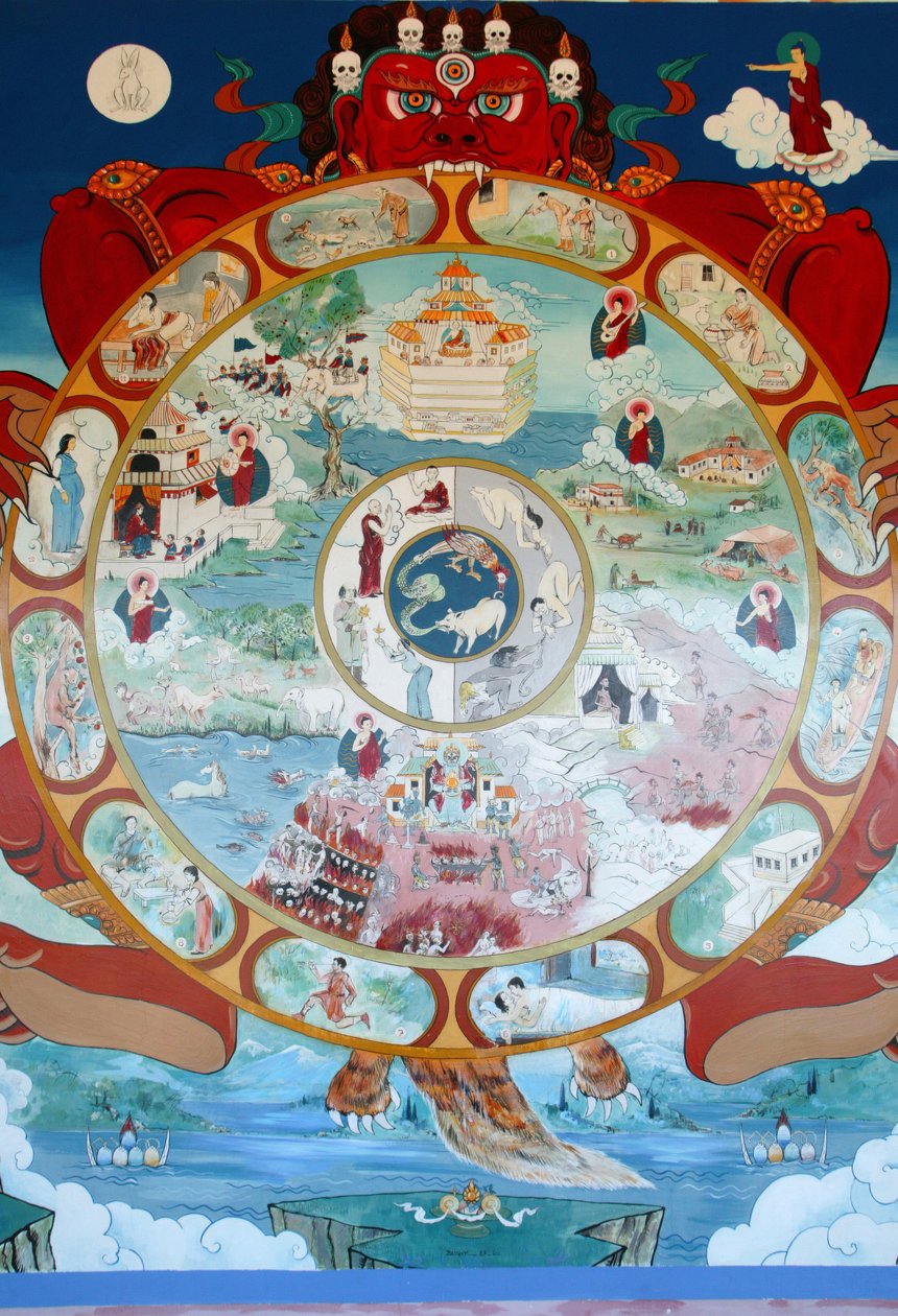 Samsara Çarkı. Bin Buda Tapınağı. Toulon sur Arroux Fransa by Unbekannt