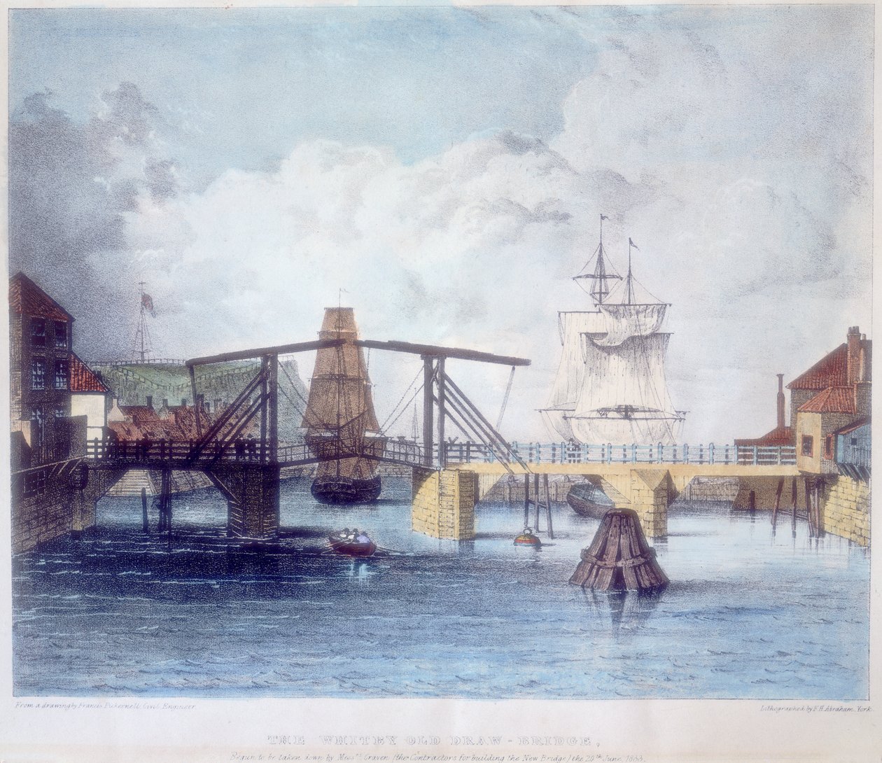 Whitby limanı, Yorkshire, Esk nehrinin ağzında, c1833 by Unbekannt