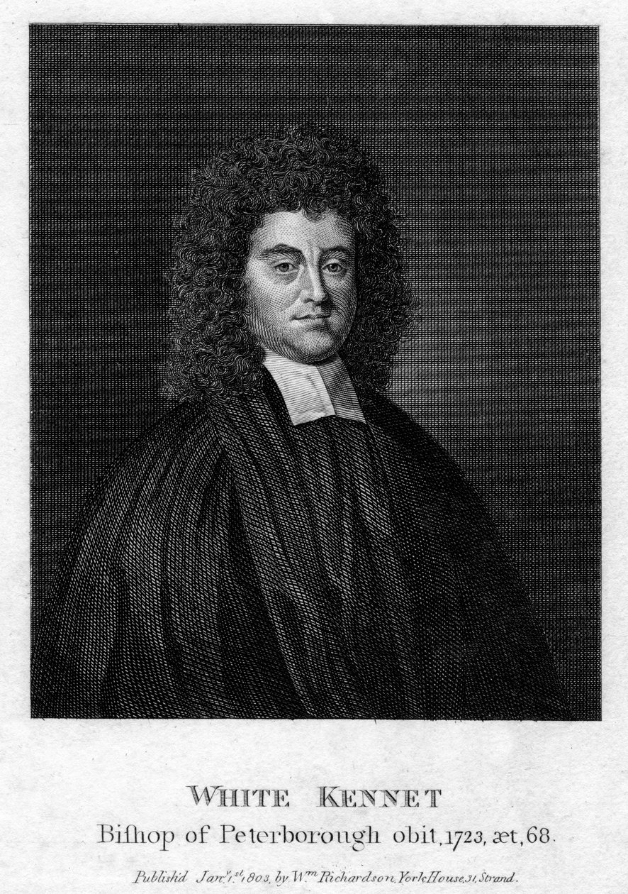 White Kennet 1660-1728, tarihçi ve Peterborough Piskoposu, 1803 by Unbekannt