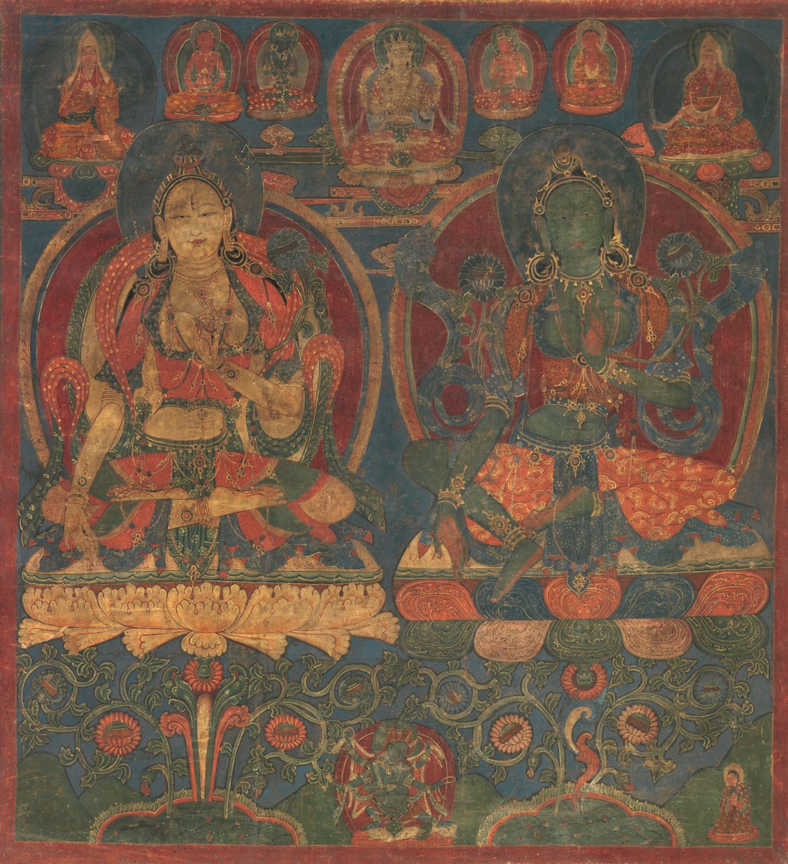 Beyaz Tara ve Yeşil Tara, 1450-1500. by Unbekannt