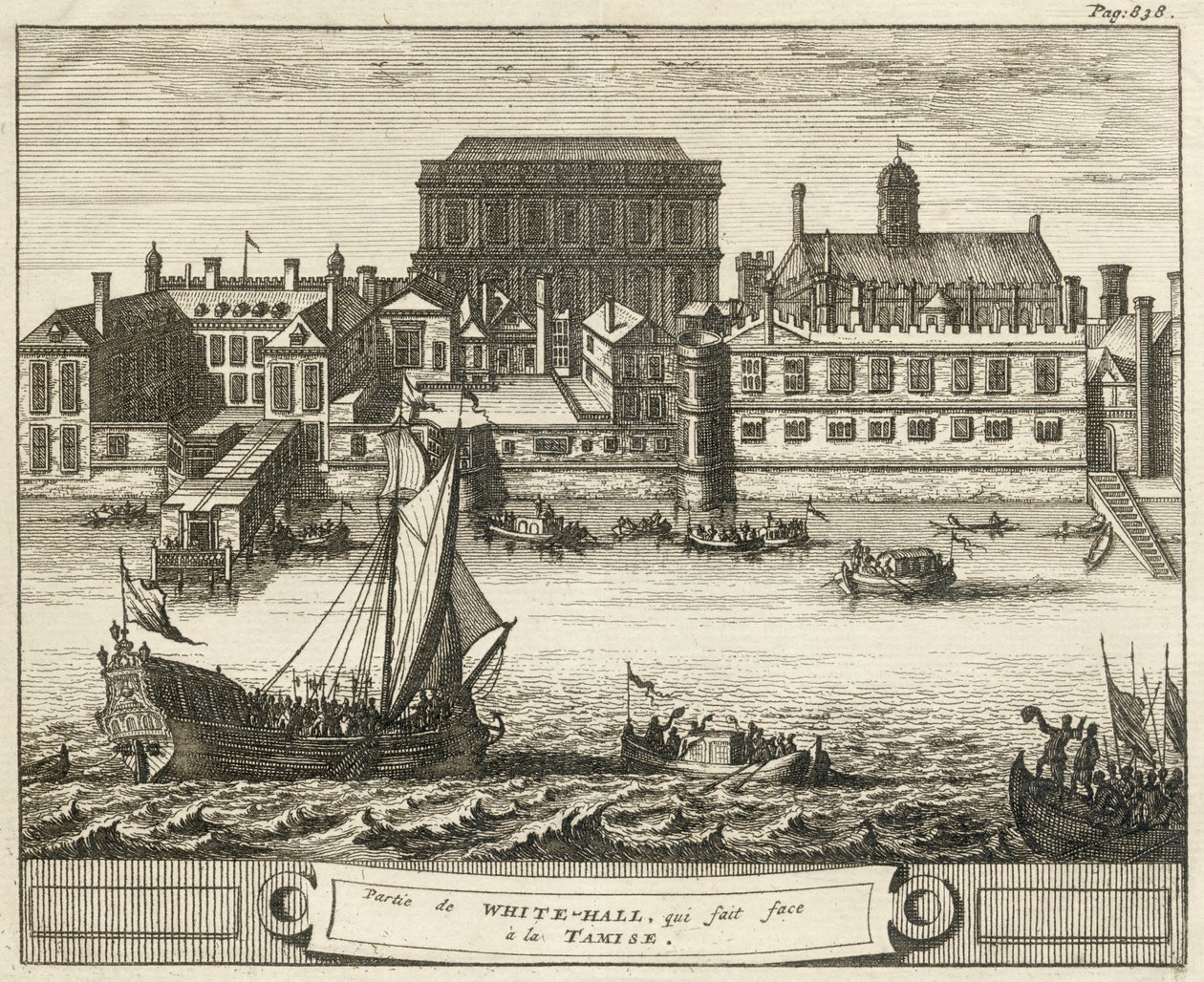Whitehall, Westminster, Londra, 1707 by Unbekannt