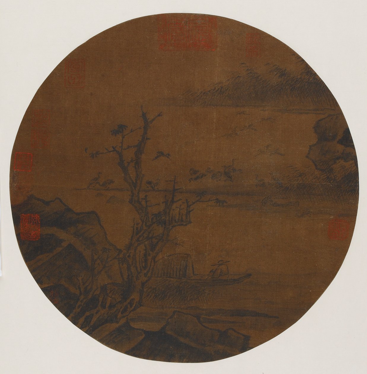 Bir Kum Çubuğuna İnen Yaban Kazları, Muhtemelen Ming hanedanı, 1368-1644. by Unbekannt