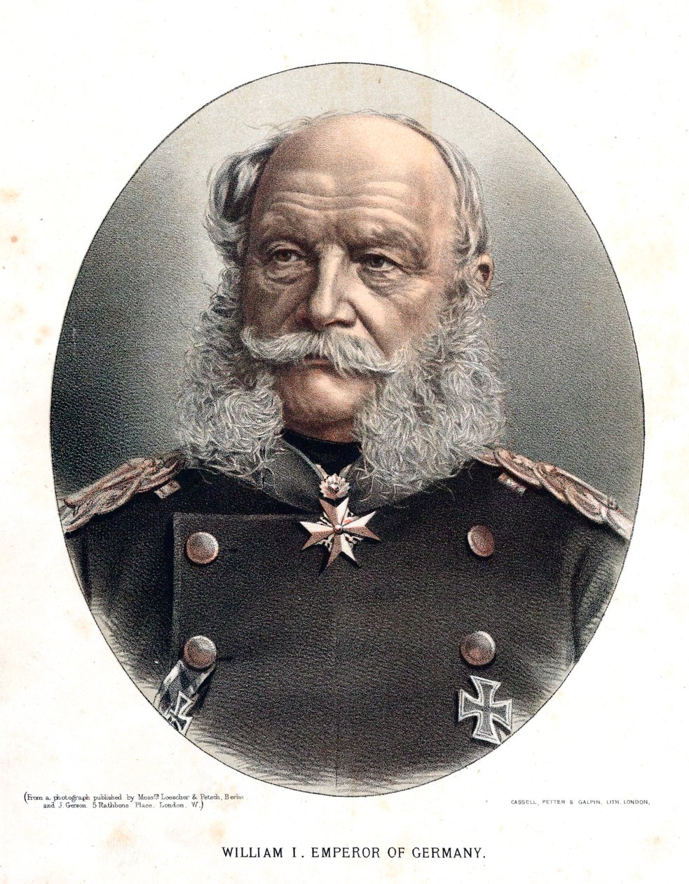 Wilhelm I, Prusya Kralı ve Almanya İmparatoru, c1880 by Unbekannt