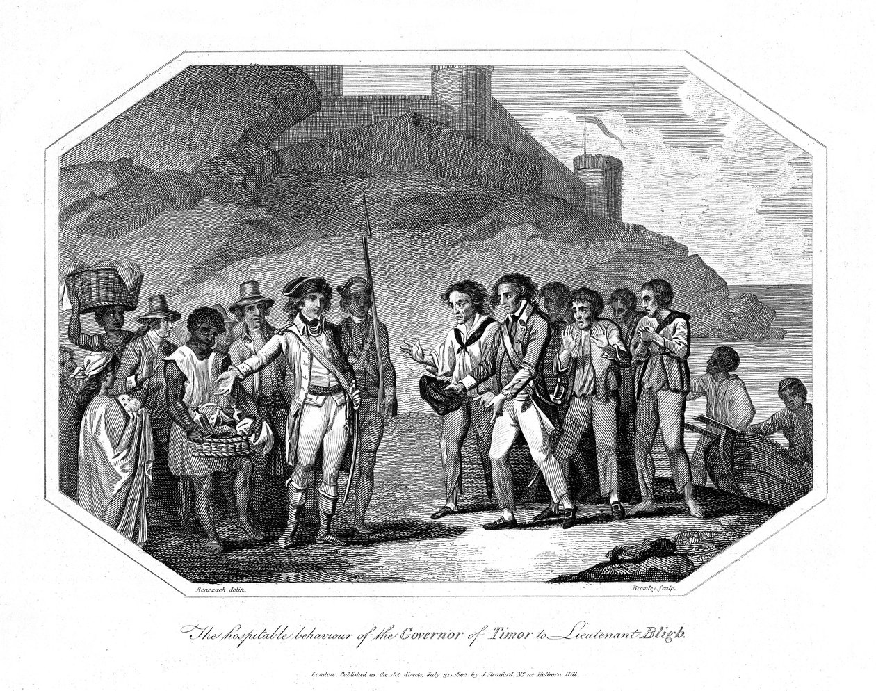 William Bligh, İngiliz deniz subayı Timor Valisi tarafından kabul edildi, 14 Haziran 1789 1802 by Unbekannt