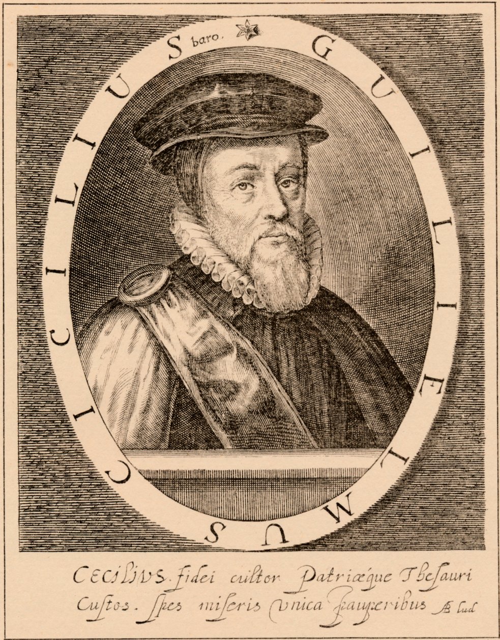 William Cecil, 1 Baron Burghley 1520-1598, İngiliz devlet adamı, 1889 by Unbekannt