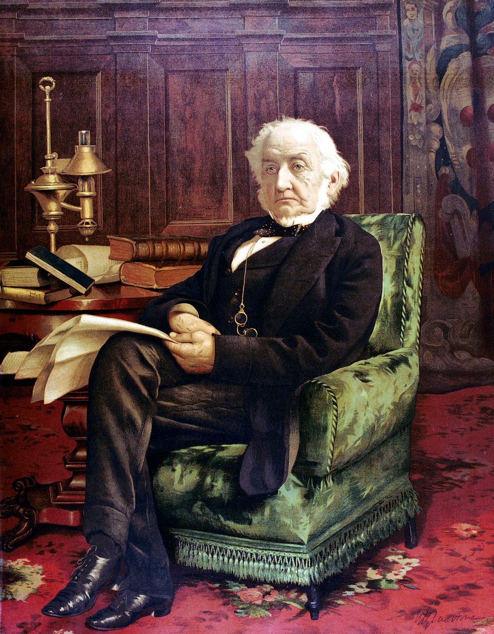 William Ewart Gladstone 1809-1898, İngiliz Liberal Devlet Adamı, c1890 by Unbekannt