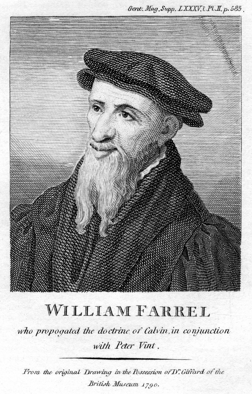 William Farel, 16. yüzyıl Fransız evangelisti by Unbekannt