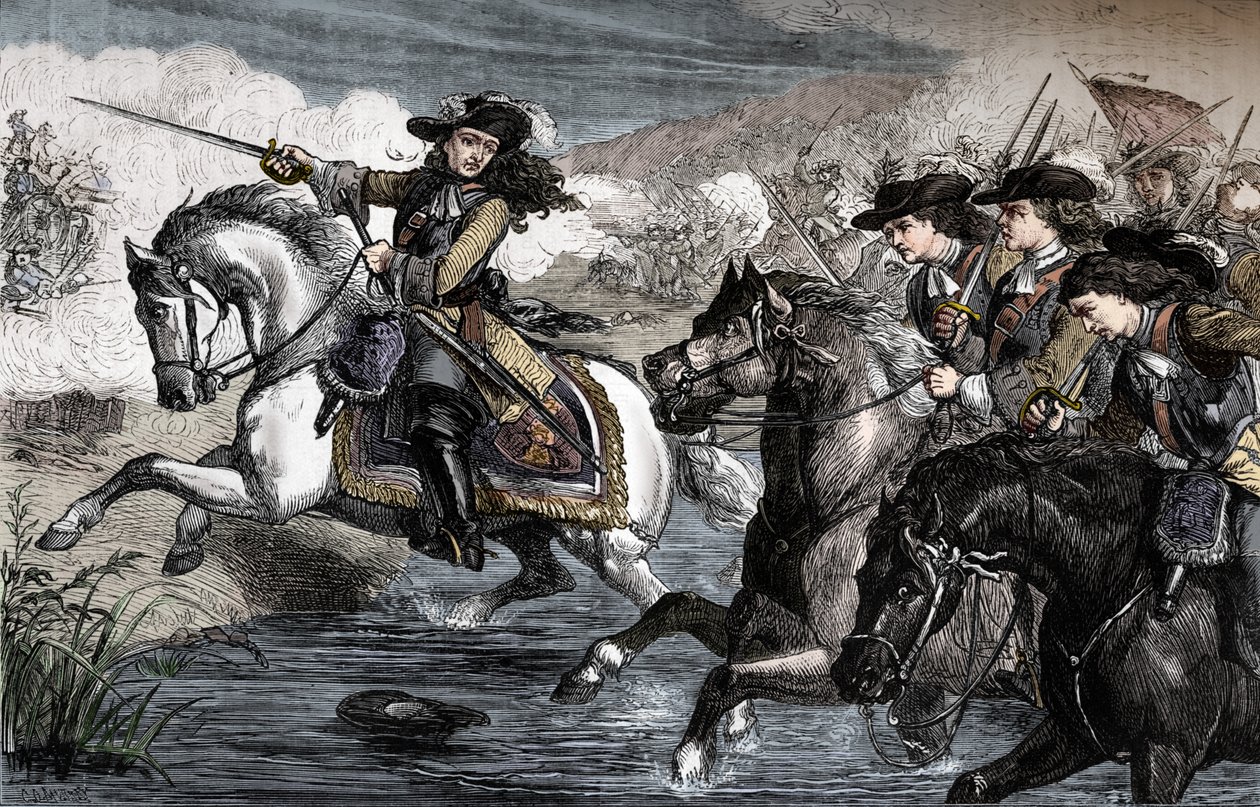 William III. Boyne'da, 1690, c1880. by Unbekannt