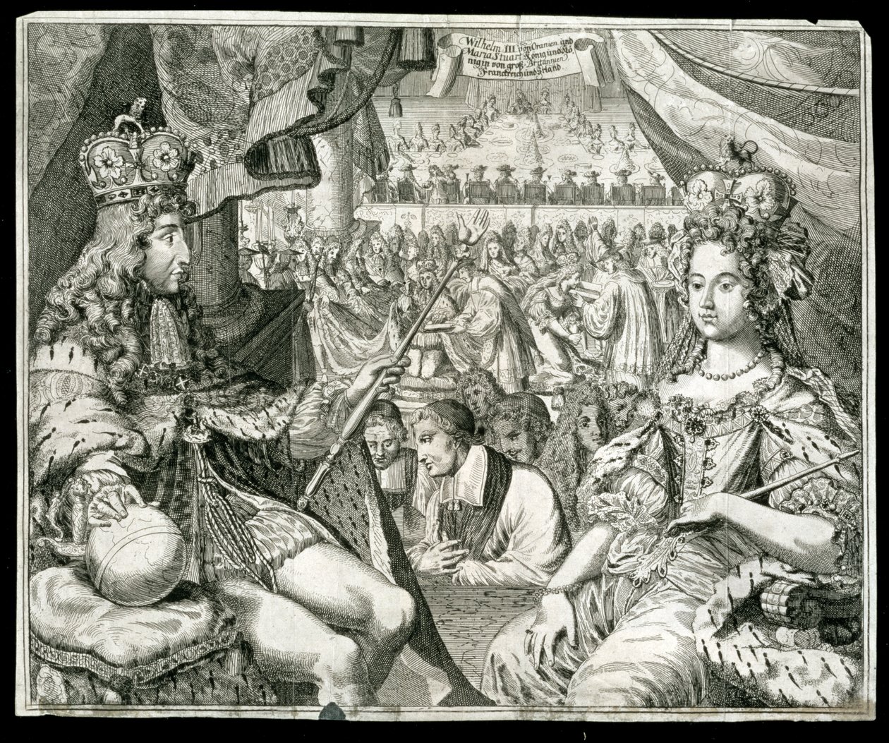 William III ve Mary II, Büyük Britanya ve İrlanda Kralı ve Kraliçesi, c1689 by Unbekannt