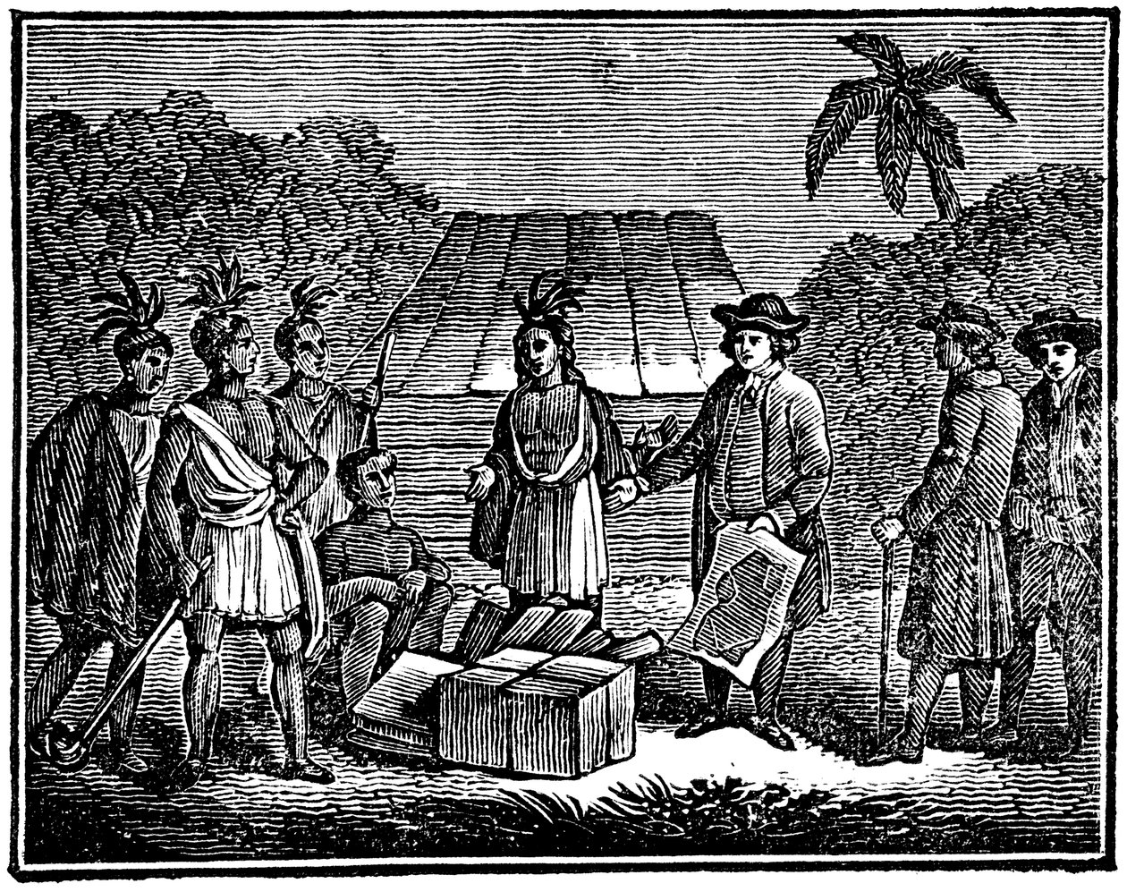 William Penn ve Yerli Amerikalılar, İngiliz Quaker kolonisti, 1830 by Unbekannt