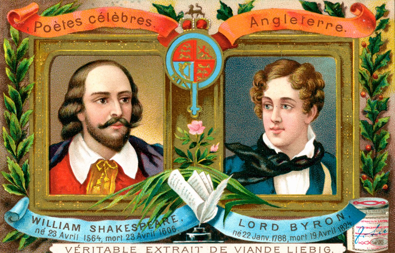 William Shakespeare ve Lord Byron, c1900 by Unbekannt