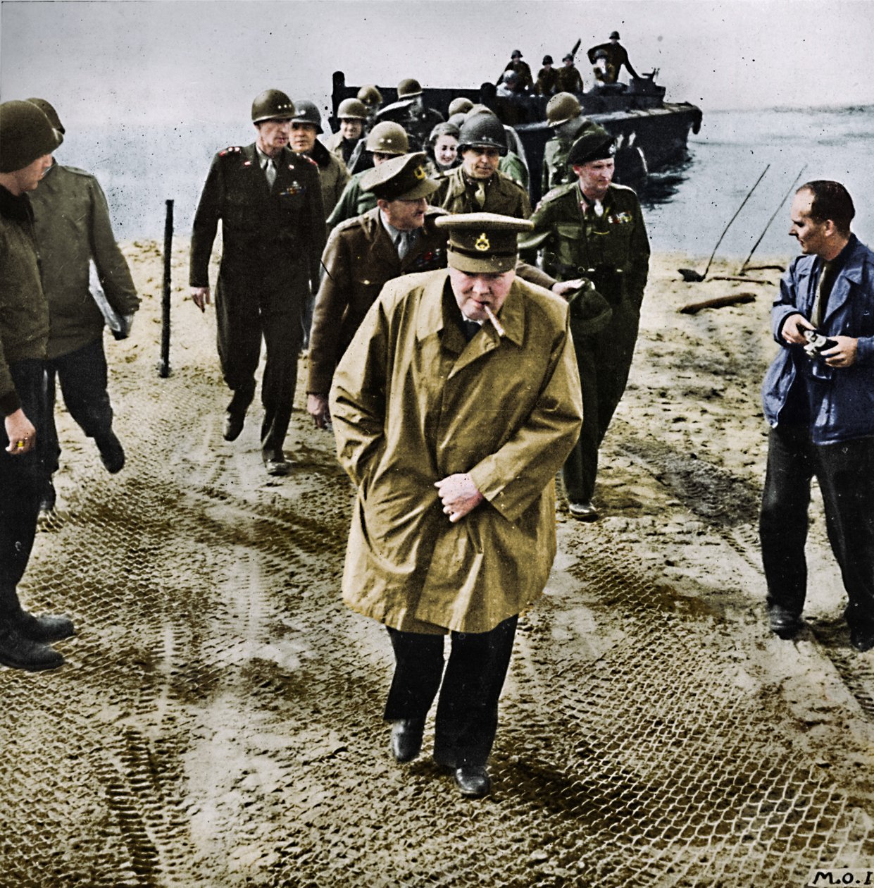 Ren Nehri boyunca Winston Churchill. Almanya