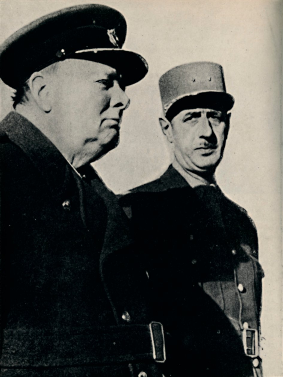 Winston Churchill ve General De Gaulle, Haziran 1940, 1945. by Unbekannt