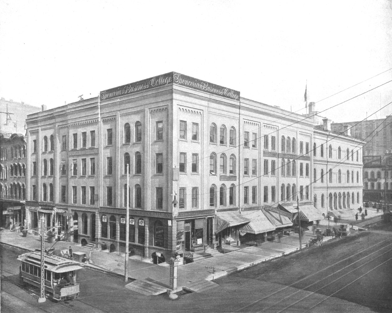Wisconsin Street ve Broadway, Milwaukee, Wisconsin, ABD, c1900. by Unbekannt