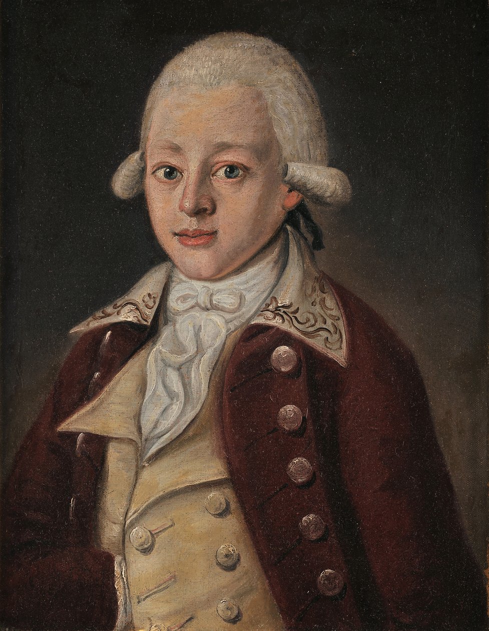 Wolfgang Amadeus Mozart 1756-1791, yaklaşık 1770 by Unbekannt
