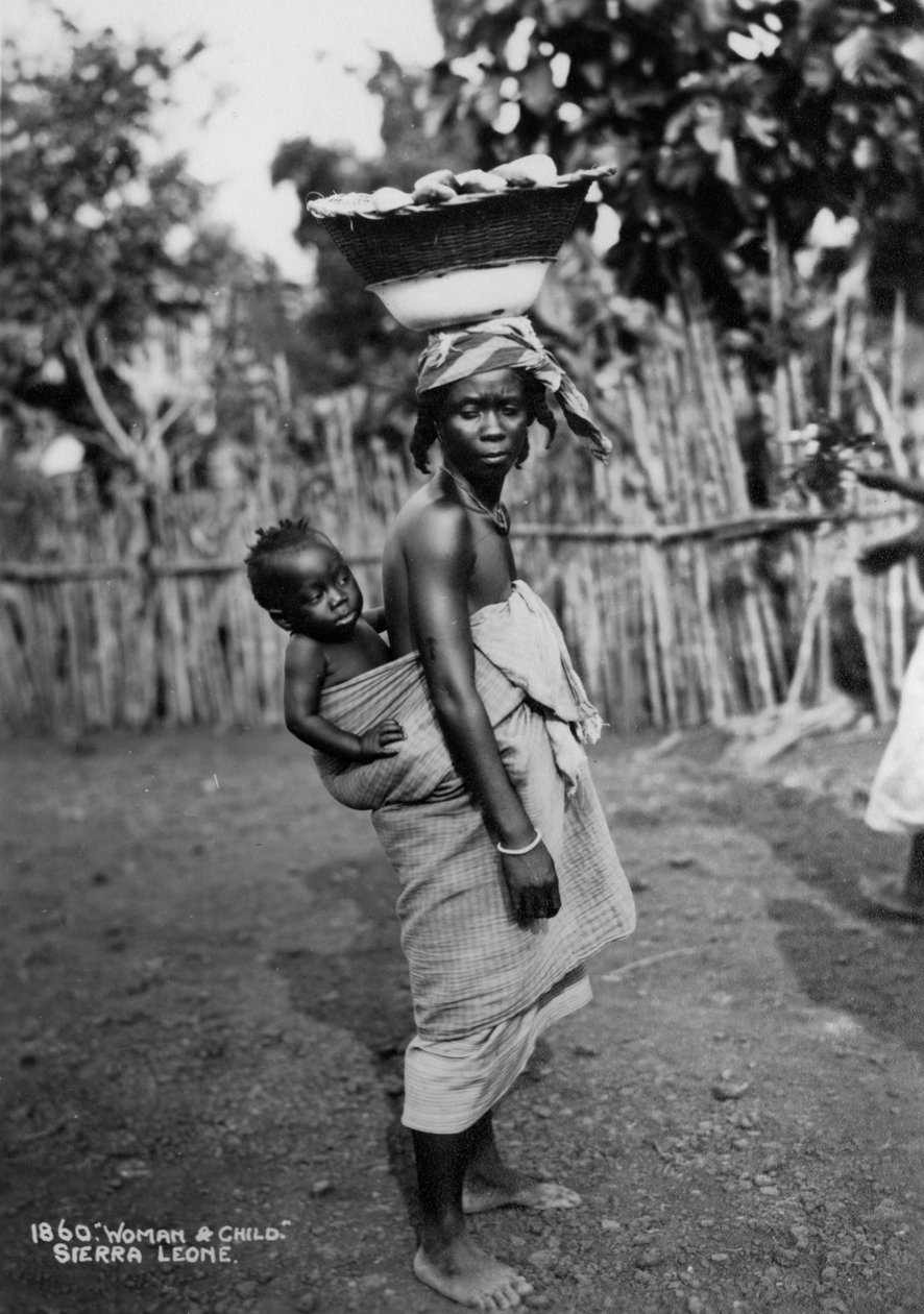 Kadın ve çocuk, Sierra Leone, 20. yüzyıl by Unbekannt