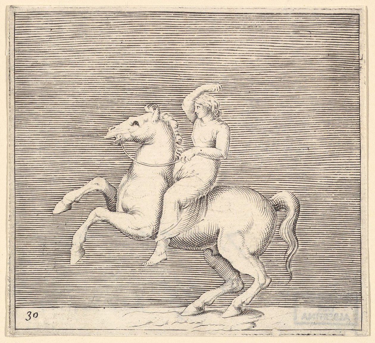 At Yetiştiren Kadın, yayınlanmış ca. 1599-1622. by Unbekannt