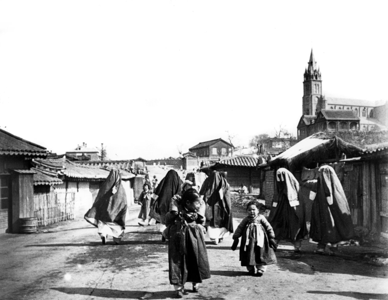 Kadınlar ve çocuklar, Nam San, Kore, 1900 by Unbekannt