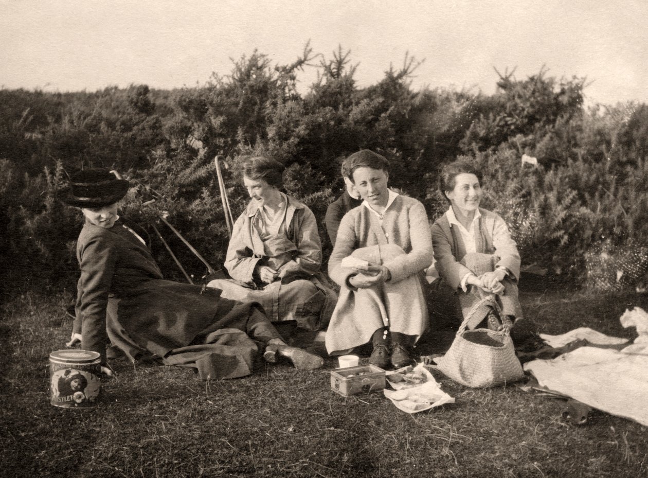 Pikniğin tadını çıkaran kadınlar, 20. yüzyıl by Unbekannt