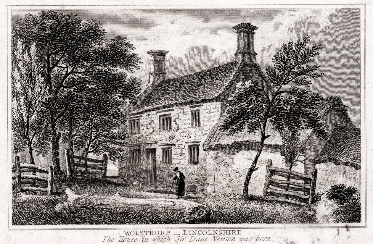 Woolsthorpe Malikanesi, Grantham yakınlarında, Lincolnshire, Sir Isaac Newton