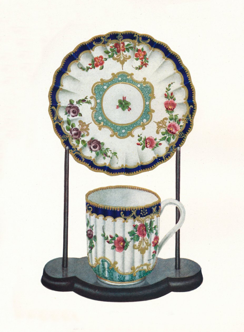 Worcester fincan ve tabağı, c1770 by Unbekannt