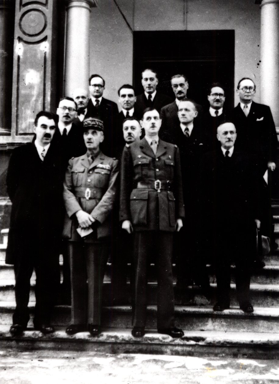 2. Dünya Savaşı: De Gaulle, sürgündeki Fransız hükümetiyle Cezayir'de, 1943 by Unbekannt