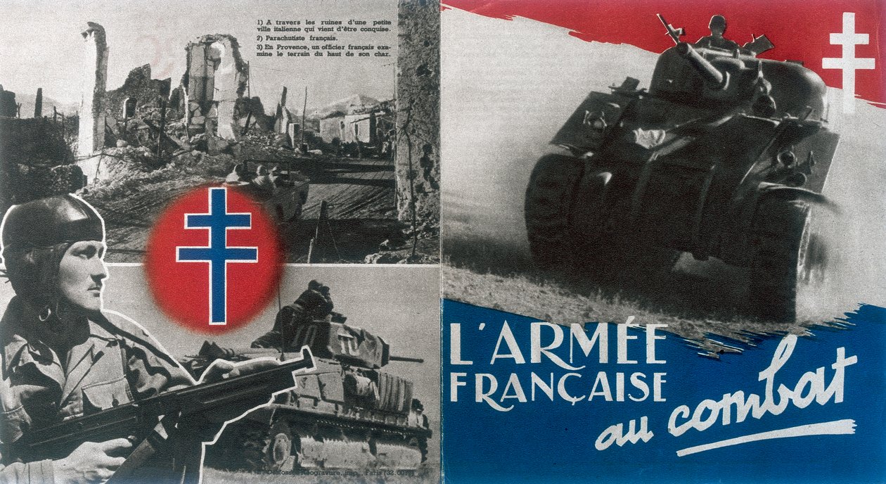 2. Dünya Savaşı: Özgür Fransız propaganda afişi c1942-1944 by Unbekannt