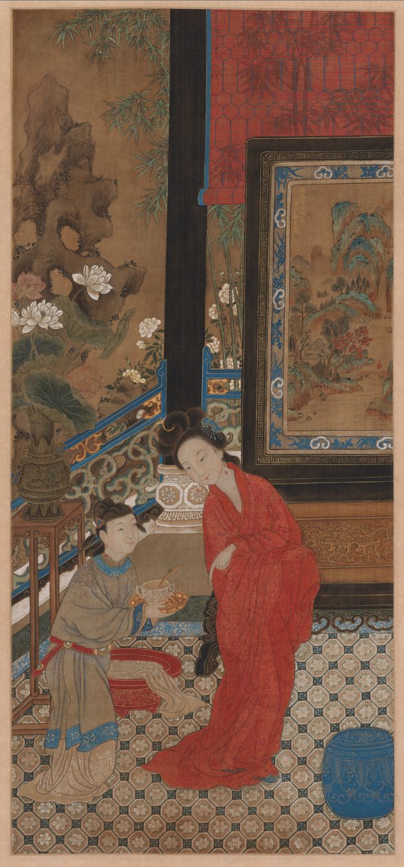 Yang Guifei Banyodan Ayrılırken, 1700