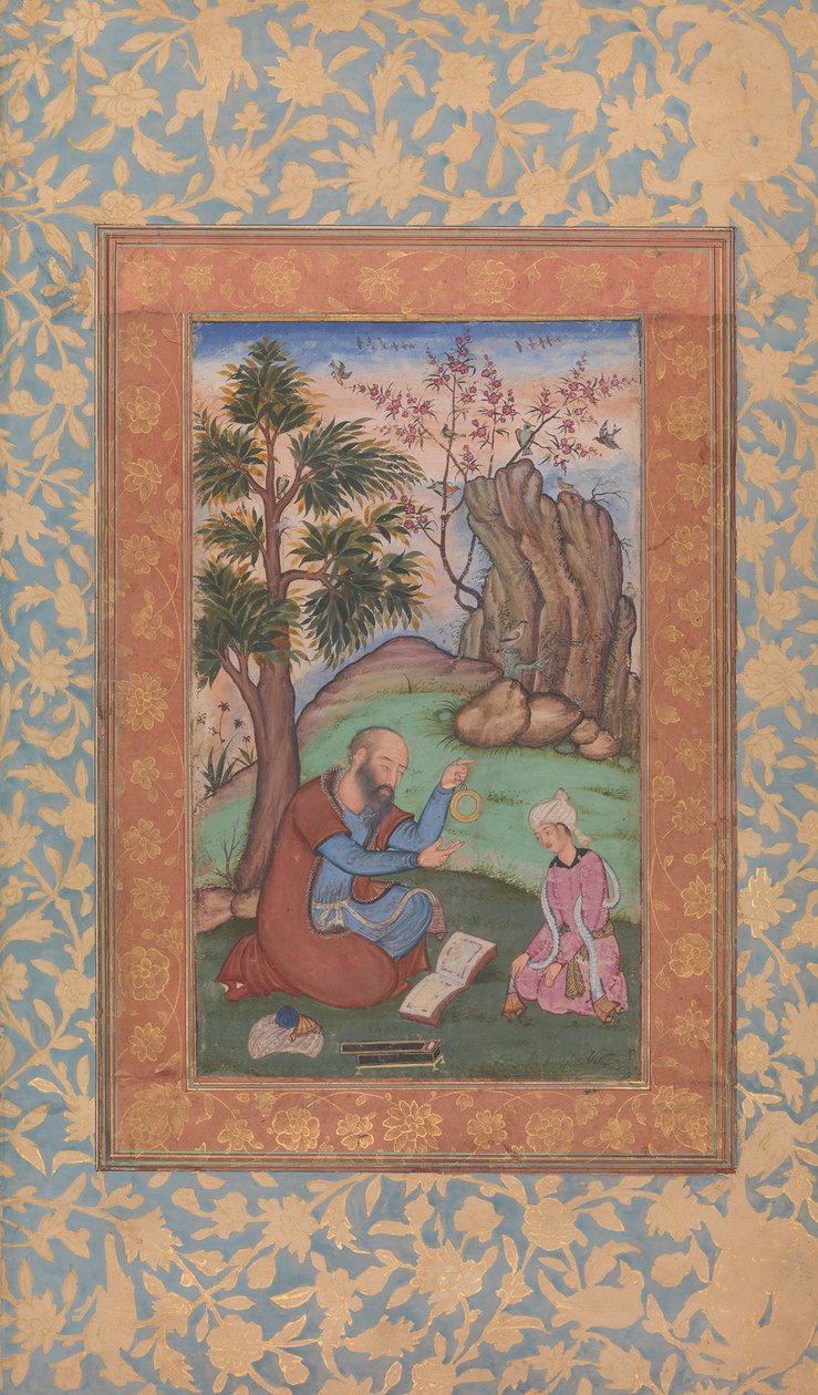 Manzarada Oturan Genç Prens ve Mentor, ca. 1600. by Unbekannt