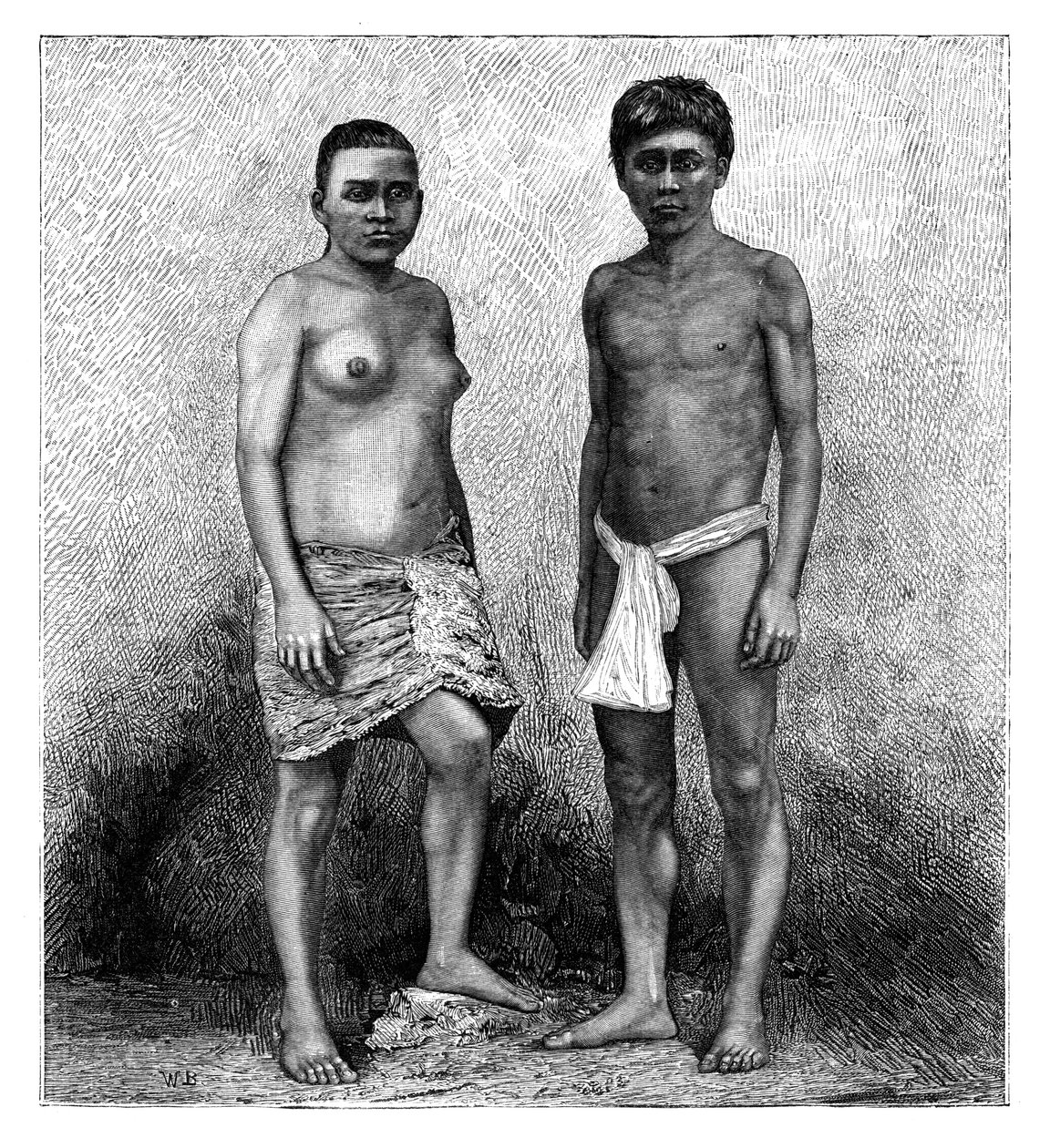 Genç Talamanca Kızılderilileri, Orta Amerika, c1890 by Unbekannt
