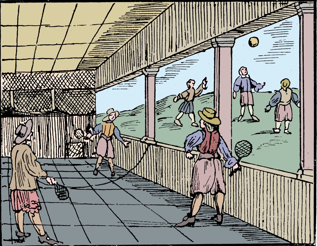 Bir tür tenis oynayan genç erkekler, 16. yüzyıl by Unbekannt