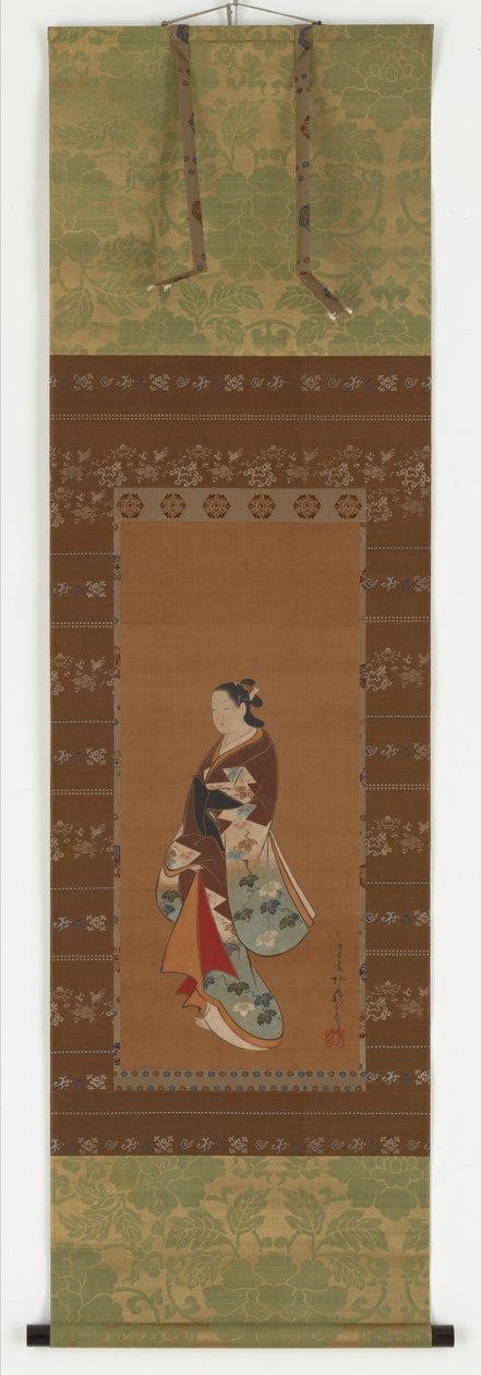 Yujo ayakta, Edo dönemi, 18. 19. yüzyıl. by Unbekannt