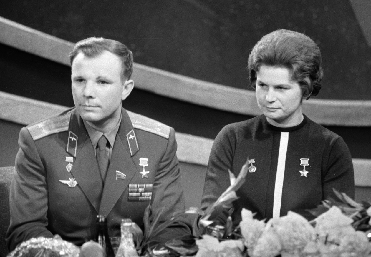 Yuri Gagarin ve Valentina Tereshkova, Rus kozmonotlar, 1963 by Unbekannt