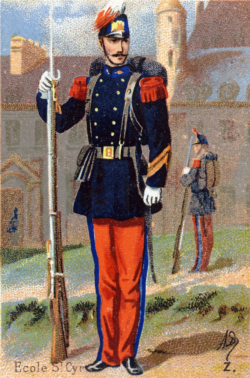 Z: Aziz Cyr Okulu. "Askeri Alfabe" gravürü. Illustrator
